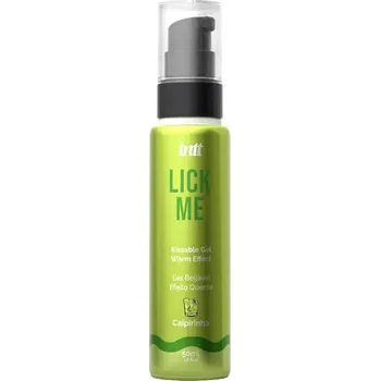 Lubrikační gel INTT Lick me Slíbatelný gel s hřejivým efektem 50 ml - Caipirinha