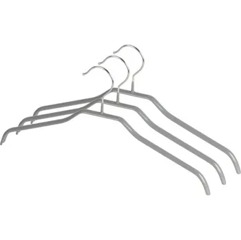 Věšák Compactor Sada ramínek s protiskluzovým povrchem Sticky, 3 ks, šedá