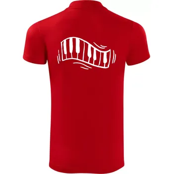 Pánská košile Klávesy kreslené - Polokošile Victory sportovní (dresovina) - M ( Červená )