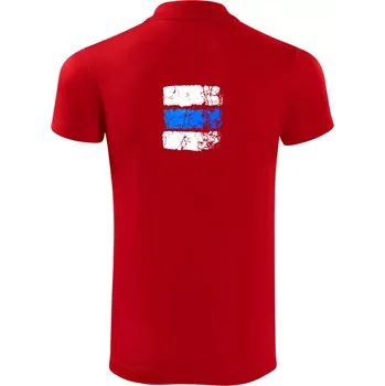 Pánská košile Turistická značka - modrá - Polokošile Victory sportovní (dresovina) - S ( Červená )