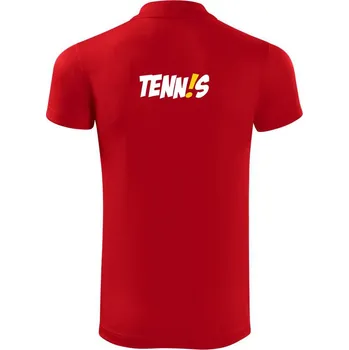 Pánská košile Tenis nápis - Polokošile Victory sportovní (dresovina) - 3XL ( Červená )