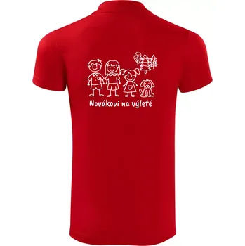Pánská košile Vaše rodina na výletě - Polokošile Victory sportovní (dresovina) - M ( Červená )