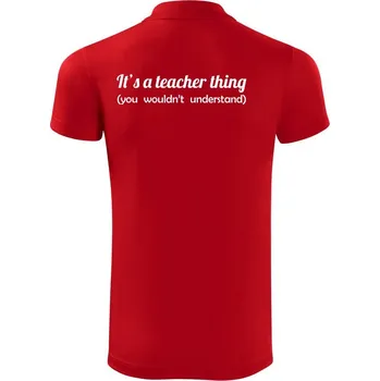 Pánská košile Teacher thing - Polokošile Victory sportovní (dresovina) - M ( Červená )