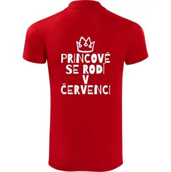 Pánská košile Princové se rodí v červenci - Polokošile Victory sportovní (dresovina) - S ( Červená )