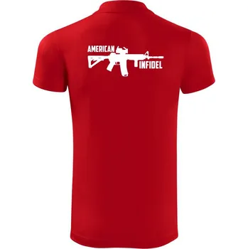 Pánská košile American Infidel - Polokošile Victory sportovní (dresovina) - XL ( Červená )