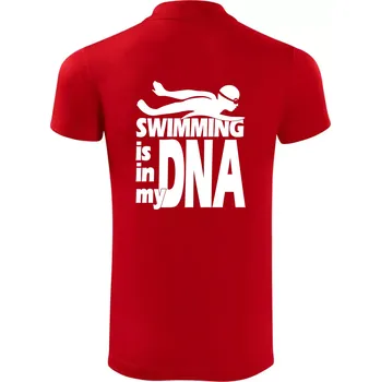 Pánská košile Swimming is in my DNA - Polokošile Victory sportovní (dresovina) - L ( Červená )