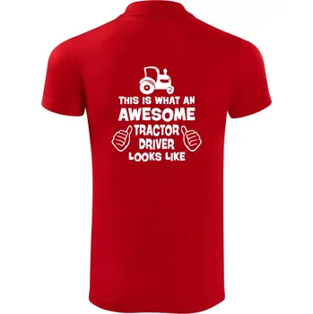 Pánská košile Užasný řidič je zde! - Polokošile Victory sportovní (dresovina) - XL ( Červená )