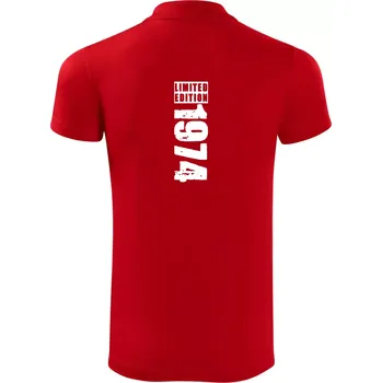 Pánská košile Limited edition 1974 pruh - Polokošile Victory sportovní (dresovina) - L ( Červená )