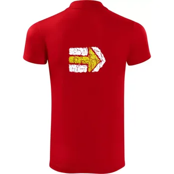 Pánská košile Párová turistická značka žlutá - Polokošile Victory sportovní (dresovina) - L ( Červená )