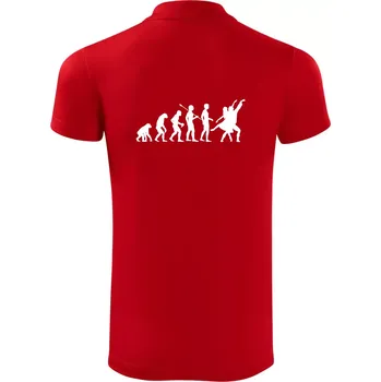 Pánská košile Evoluce tanec - tančící dvojice - Polokošile Victory sportovní (dresovina) - XL ( Červená )