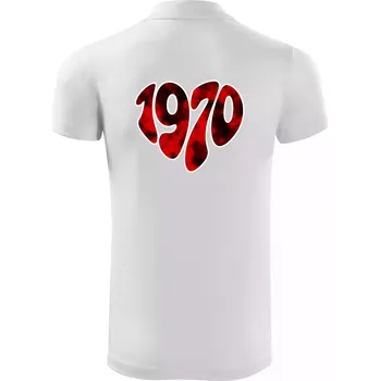 Pánská košile 1970 v srdci - Polokošile Victory sportovní (dresovina) - 3XL ( Bílá )