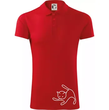 Pánská košile Kočka si hraje - Polokošile Victory sportovní (dresovina) - 2XL ( Červená )
