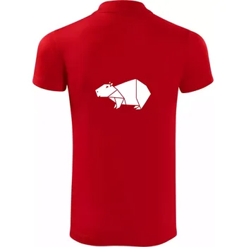 Pánská košile Origami kapybara - Polokošile Victory sportovní (dresovina) - M ( Červená )