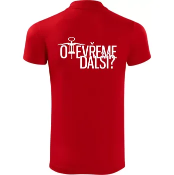 Pánská košile Otevřeme další? - Polokošile Victory sportovní (dresovina) - XL ( Červená )