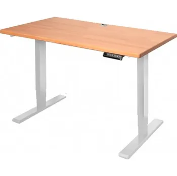 Psací stůl Elektrický rostoucí stůl do dětského pokoje, 110 cm, bílý, buk cink