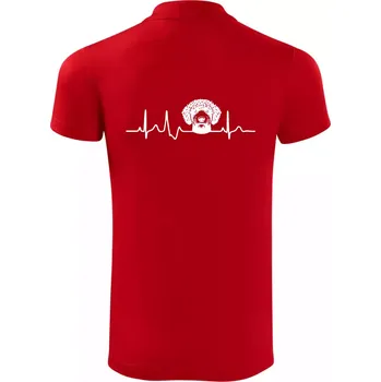 Pánská košile Lagotto romagnolo hlava EKG - Polokošile Victory sportovní (dresovina) - L ( Červená )