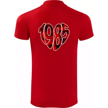 Pánská košile 1985 v srdci - Polokošile Victory sportovní (dresovina) - L ( Červená )