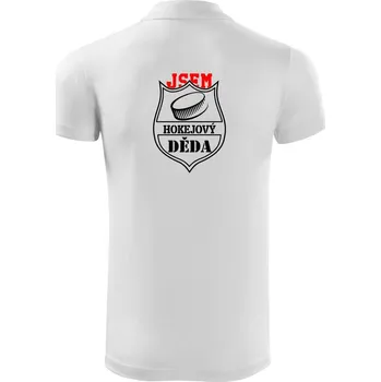 Pánská košile Hokejový děda / hokejová babička - puk - Polokošile Victory sportovní (dresovina) - 3XL ( Bílá )