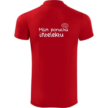 Pánská košile Mám poruchu intelektu - Polokošile Victory sportovní (dresovina) - L ( Červená )