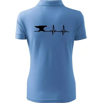 EKG kovář - Polokošile dámská Pique Polo - XL ( Pyžamově modrá )
