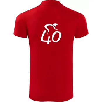 Pánská košile Cyklista slaví čtyřicítku (40) - Polokošile Victory sportovní (dresovina) - S ( Červená )