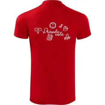 Pánská košile Ikony - příroda volá - Polokošile Victory sportovní (dresovina) - XL ( Červená )