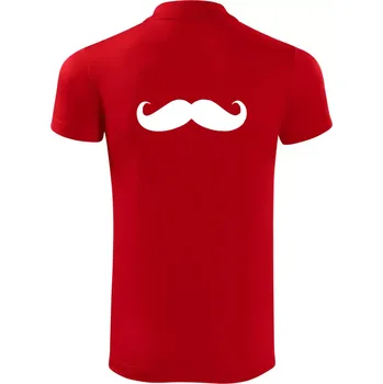 Pánská košile Mustache - knírek - Polokošile Victory sportovní (dresovina) - 2XL ( Červená )
