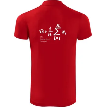 Pánská košile Be greater than average - Polokošile Victory sportovní (dresovina) - XL ( Červená )