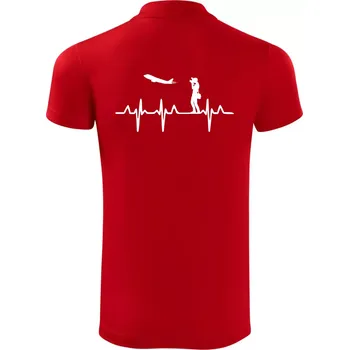 Pánská košile EKG spotter - Polokošile Victory sportovní (dresovina) - 3XL ( Červená )