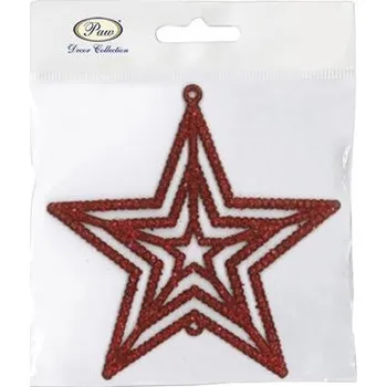 Vánoce PAW ADT015 červené hvězdy 6ks