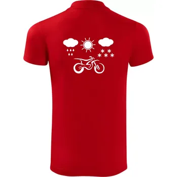 Pánská košile Motorkář za každého počasí - enduro - Polokošile Victory sportovní (dresovina) - 2XL ( Červená )