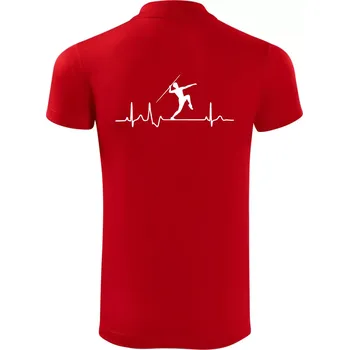 Pánská košile EKG hod oštěpem muž - Polokošile Victory sportovní (dresovina) - S ( Červená )