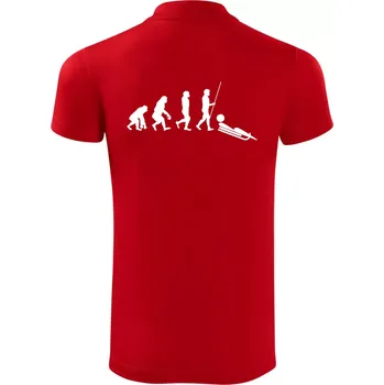 Pánská košile Evoluce jízdy na bobu - Polokošile Victory sportovní (dresovina) - L ( Červená )