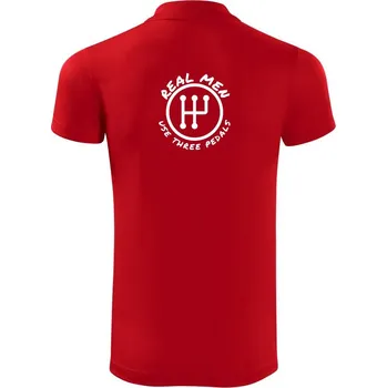 Pánská košile Real Men Use Three Pedals - Polokošile Victory sportovní (dresovina) - XL ( Červená )