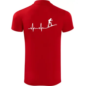 Pánská košile EKG skialpinismus - Polokošile Victory sportovní (dresovina) - M ( Červená )