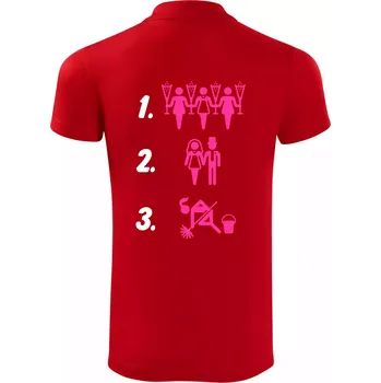 Pánská košile Před a po žena - Polokošile Victory sportovní (dresovina) - 2XL ( Červená )