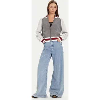 Dámská móda Guess Jeans Kardigan W5BR12 Z0561 Šedá Relaxed Fit L