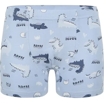 Boxerky EVONA a.s. Dětské boxerky DET6 dino sv. modrá - BOXER DET 6 E-DINO SV.MODRÁ 98