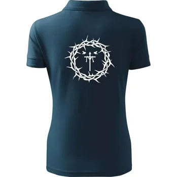 Jesus zmrtvýchvstání - Polokošile dámská Pique Polo - XS ( Námořní modrá (téměř černá) )