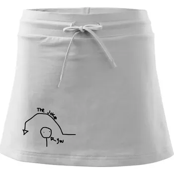 Dámská sukně Vtip a ty - Sportovní sukně - two in one - XS ( Bílá )