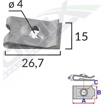 Autodoplněk Nástrčná matice univerzální sada Romix 16037 - 10 ks