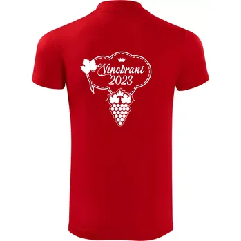 Pánská košile Vinobraní 2023 - Polokošile Victory sportovní (dresovina) - 2XL ( Červená )