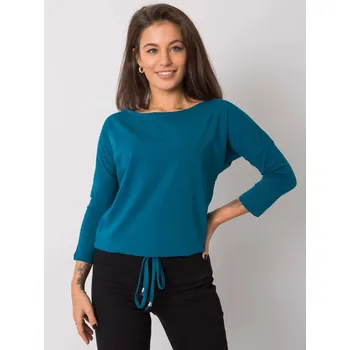 Dámská halenka Volná halenka v mořské modré se šňůrkou na spodním lemu, odstíny modré S (36) i392_25464-46