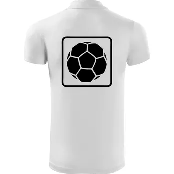 Pánská košile Fotbalový míč emblem - Polokošile Victory sportovní (dresovina) - L ( Bílá )
