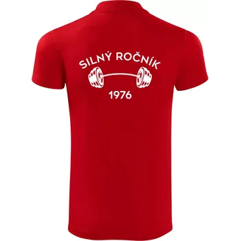 Pánská košile Silný ročník - Letopočet 1976 - Polokošile Victory sportovní (dresovina) - 3XL ( Červená )