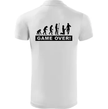 Pánská košile Game over evoluce - Polokošile Victory sportovní (dresovina) - 3XL ( Bílá )