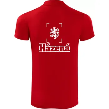 Pánská košile Národní házená lev - Polokošile Victory sportovní (dresovina) - L ( Červená )