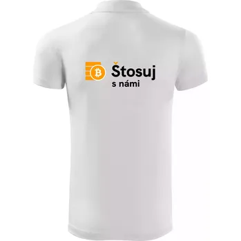 Pánská košile Štosuj s námi - logo velké - Polokošile Victory sportovní (dresovina) - 3XL ( Bílá )