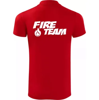 Pánská košile Fire Team plamen - Polokošile Victory sportovní (dresovina) - 2XL ( Červená )