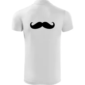 Pánská košile Mustache - knírek - Polokošile Victory sportovní (dresovina) - XL ( Bílá )